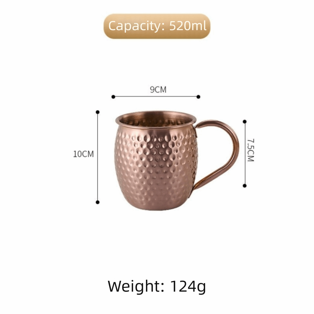 Wine Beer Coffee - Kreatywny kubek Moscow Mule 520ml, nierdzewny