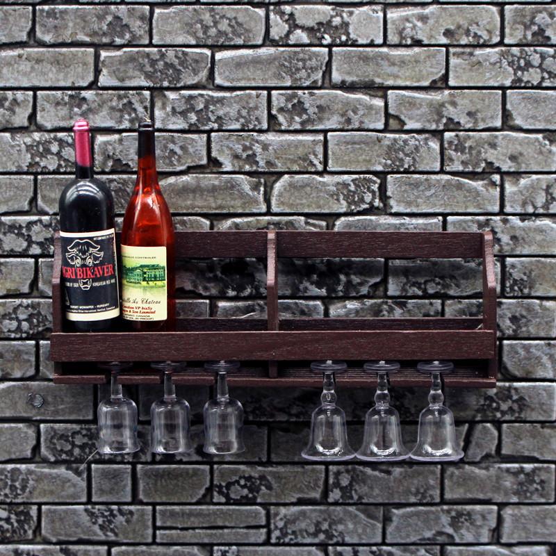 Wine Rack Wall Mount - 1 Zestaw Miniaturowy Ścienny Stojak na