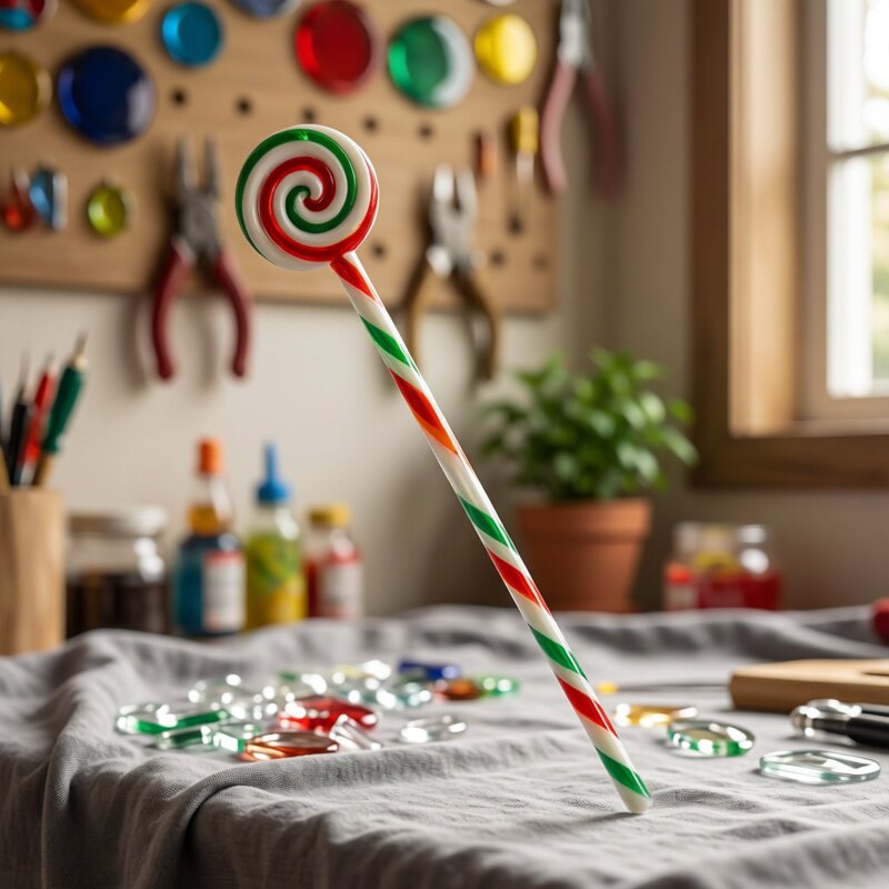 Muddler Cocktail Bar - Kreatywne szkło Murano Xmas lizak Wine