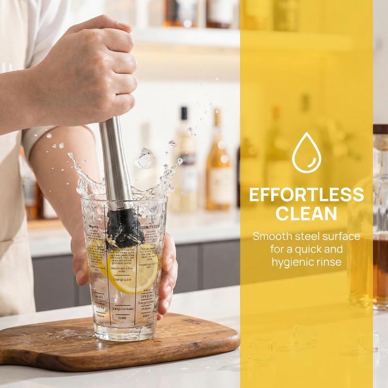 Muddler Cocktail Bar - Mocny młotek do lodu, ubijak do