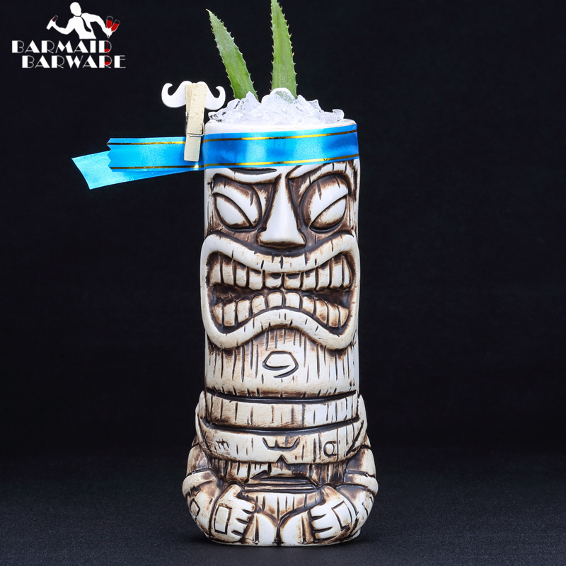 Wine Beer Coffee - 600ml ceramiczny kubek Tiki kreatywna porcelana