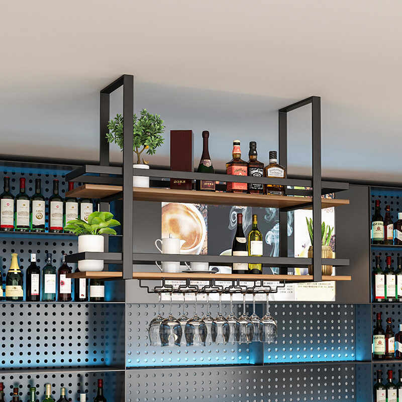 Wine Rack Wall Mount - Prosty metalowy wieszak z kutego żelaza,