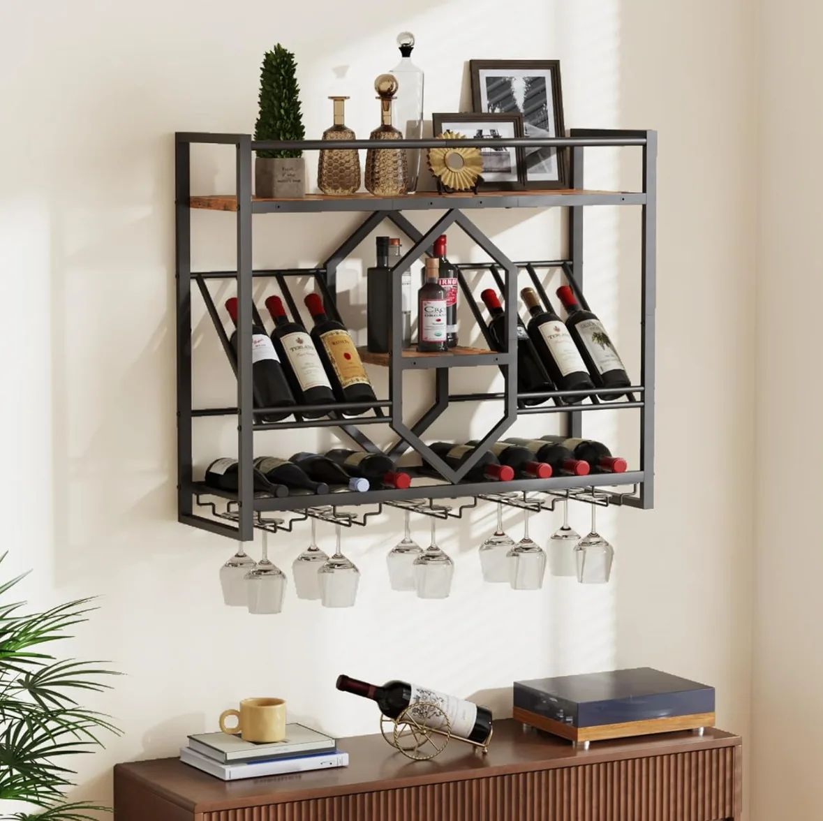 Stojak na wino z kutego żelaza – Wine Rack Wall Mount recenzja i cena