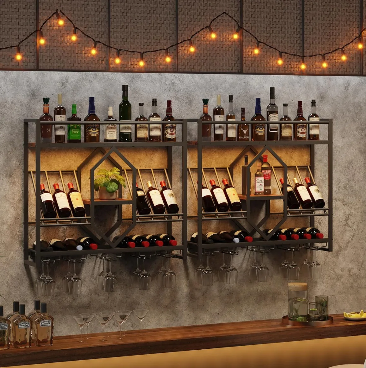 Stojak na wino z kutego żelaza – Wine Rack Wall Mount recenzja i cena