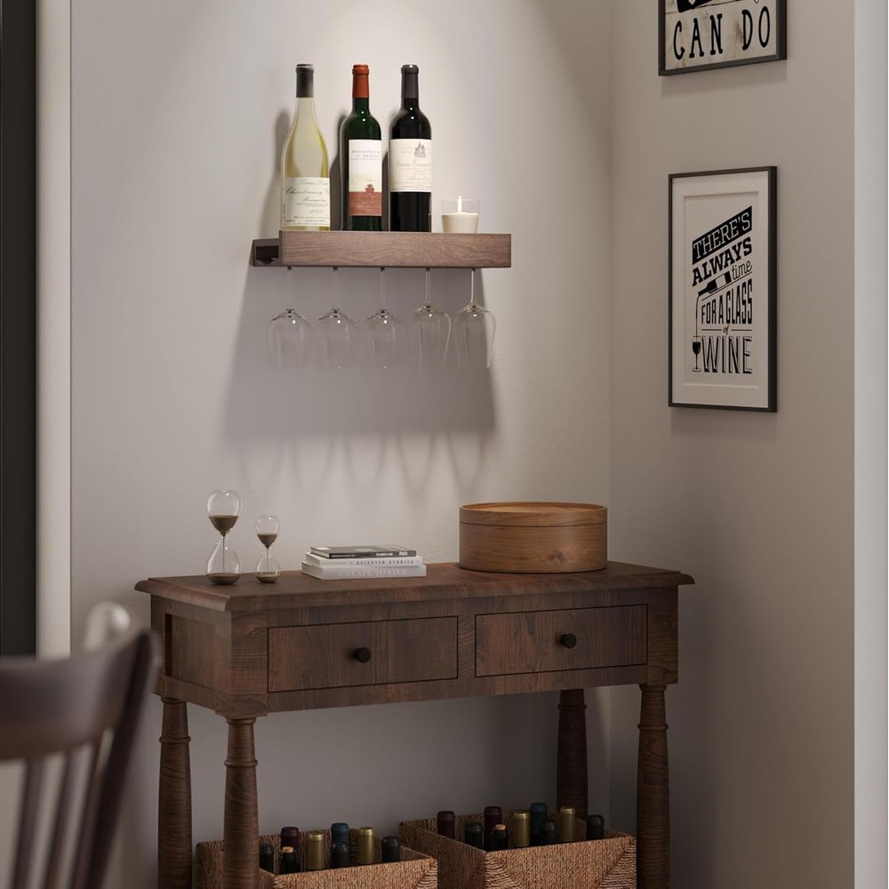 Drewniany, wiszący na ścianie  – Wine Rack Wall Mount recenzja i cena