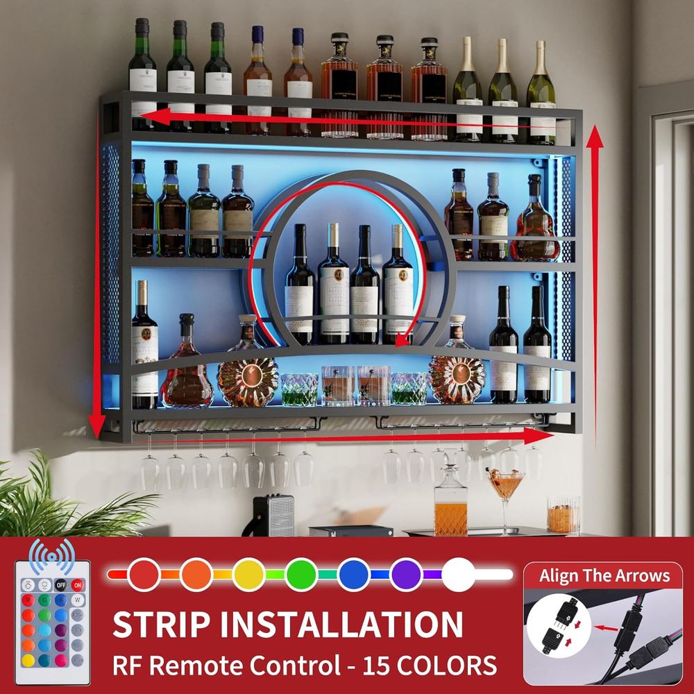 3-poziomowy regał na wino 117  – Wine Rack Wall Mount recenzja i cena