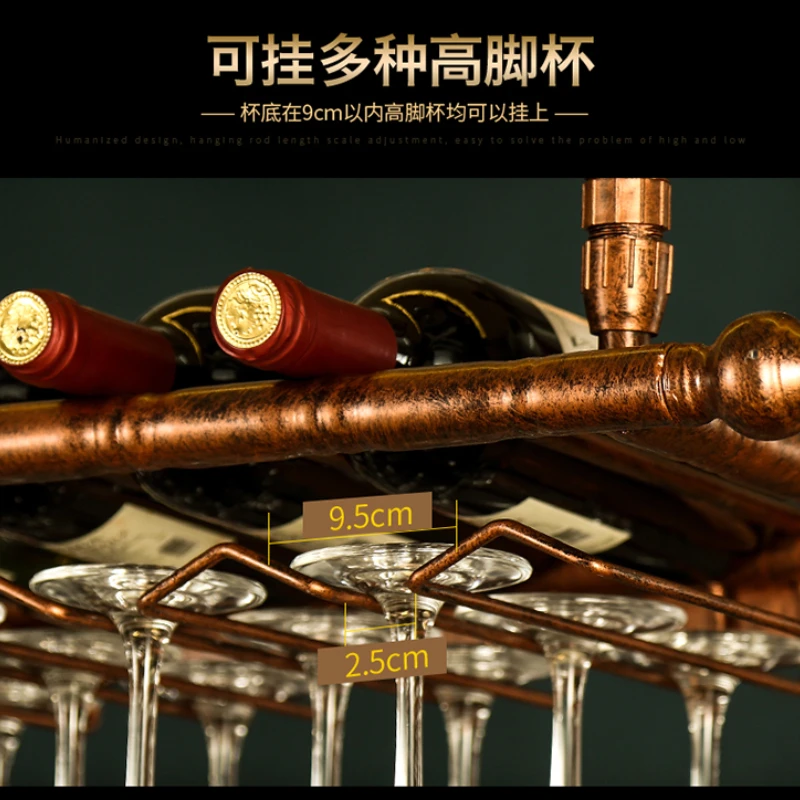 Vintage Bronzed czarny żelaza  – Wine Rack Wall Mount recenzja i cena